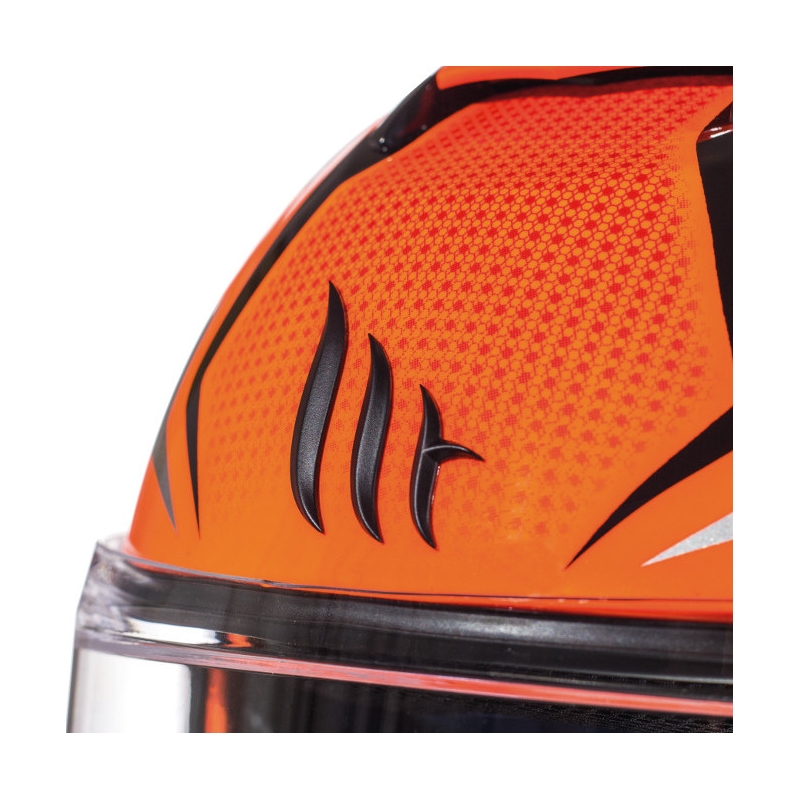 MT Atom Divergence fluo orange tip-up Motorradhelm Ausverkauf
