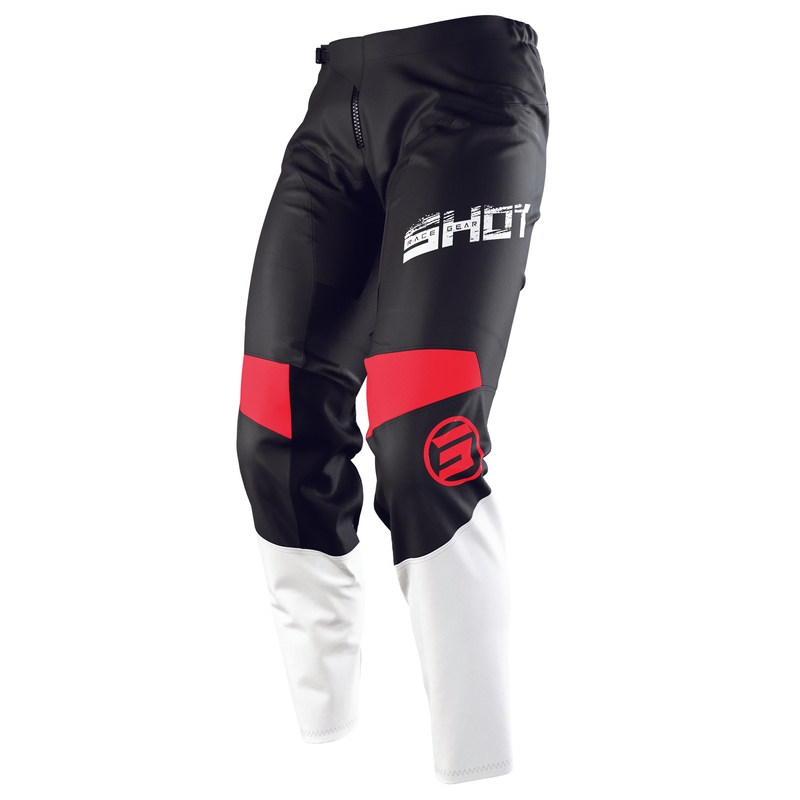 Kinder Motocross Hose Shot Devo Slam schwarz-weiß-rot
