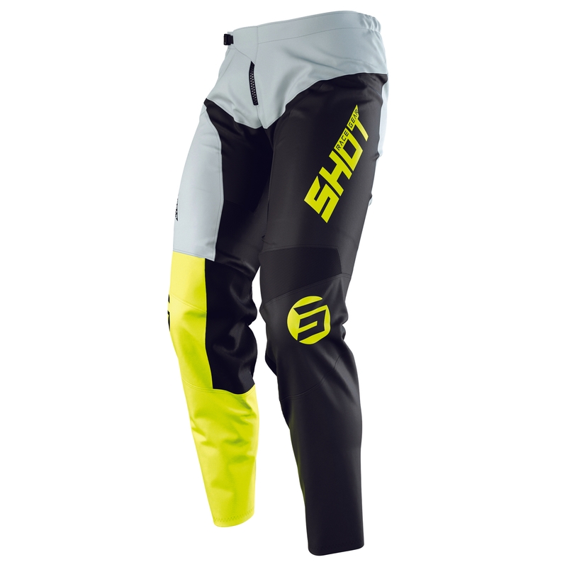 Kinder Motocross Hose Shot Devo Storm schwarz-grau-fluo gelb Ausverkauf