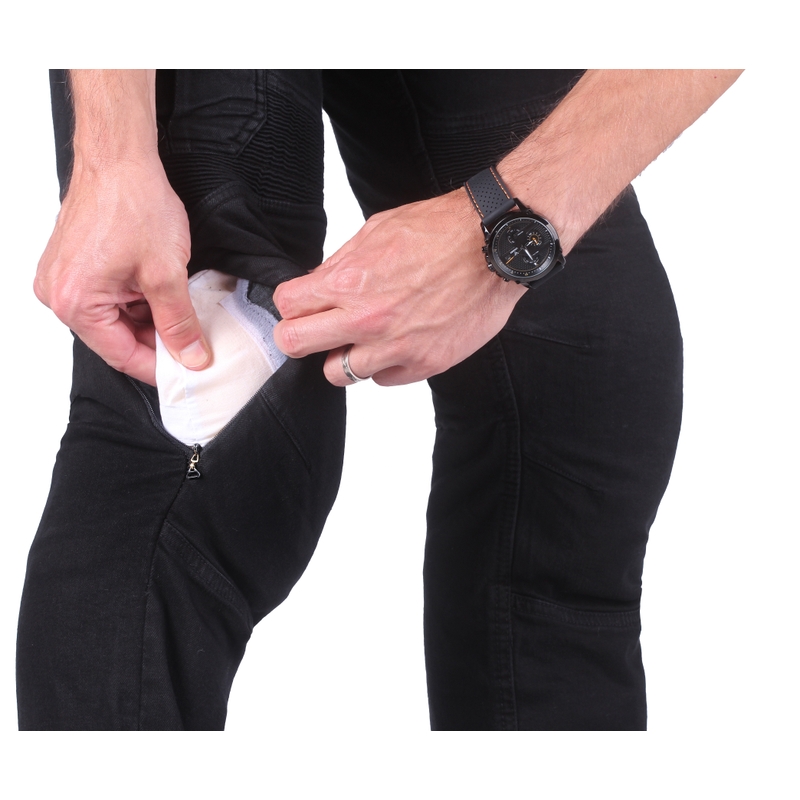 Street Racer Cargo CE Cropped Motorradjeans Schwarz