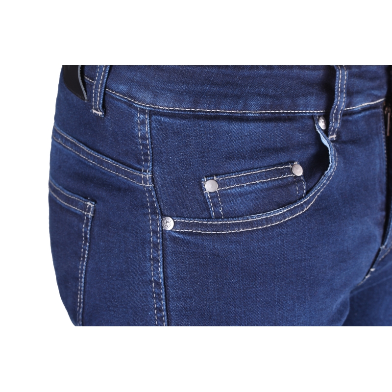 RSA Route CE Blau Beschnittene Motorradjeans
