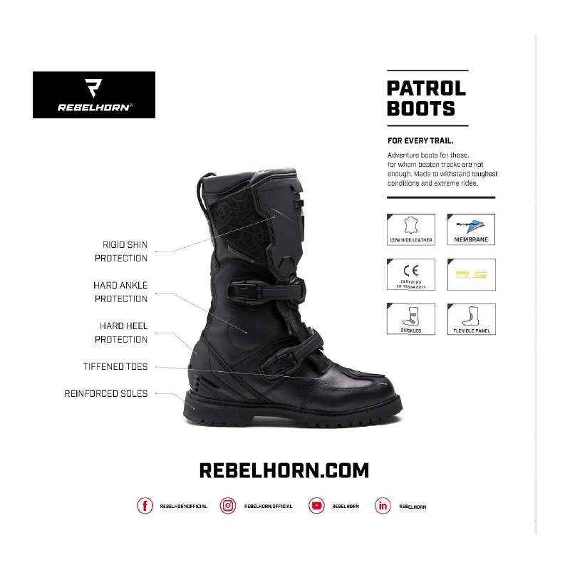 Rebelhorn Patrol Motorradstiefel Ausverkauf