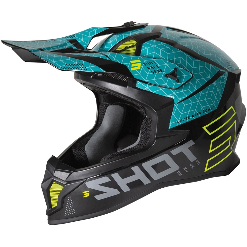 Motocross Helm Shot Lite Core schwarz-blau Ausverkauf