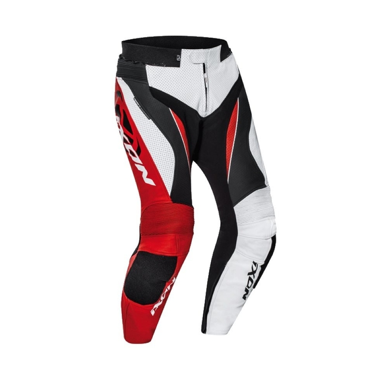 Motorradhose IXON Falcon weiß-rot-schwarz - Qualität II