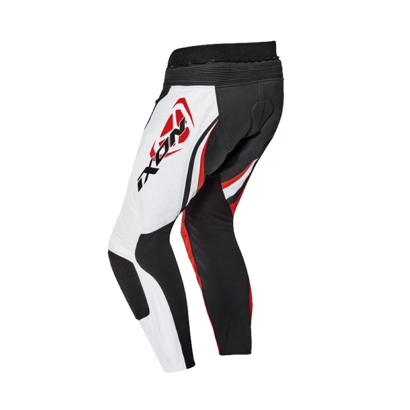 Motorradhose IXON Falcon weiß-rot-schwarz - Qualität II