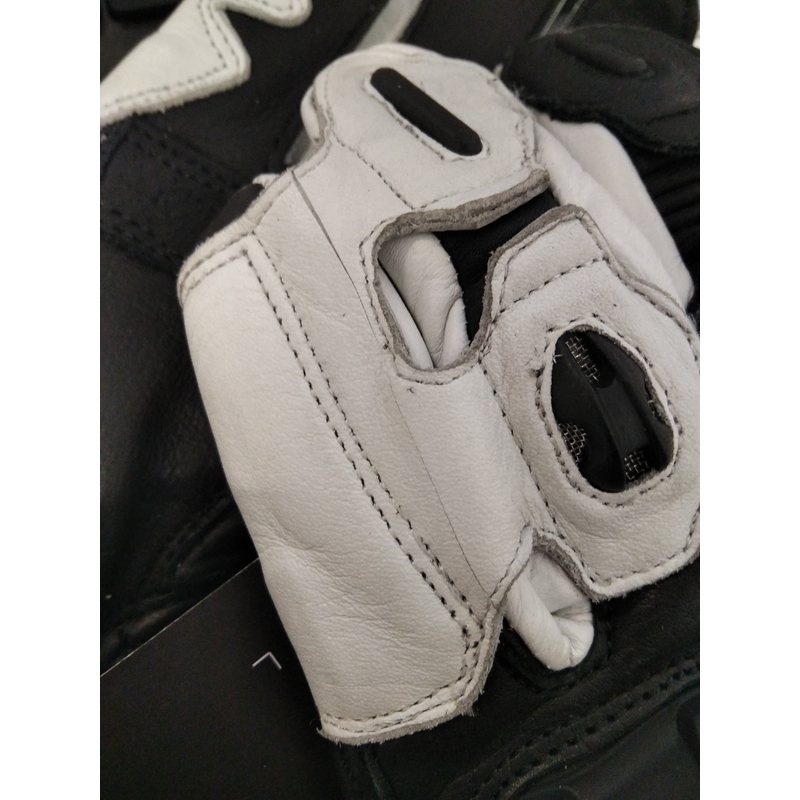 Motorradhandschuhe Street Racer Virus schwarz und weiß - Qualität II