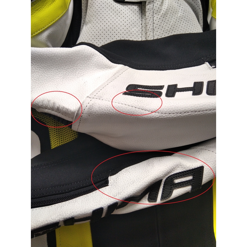 Motorradjacke Shima STR schwarz-weiß-fluorgelb - II. Qualität