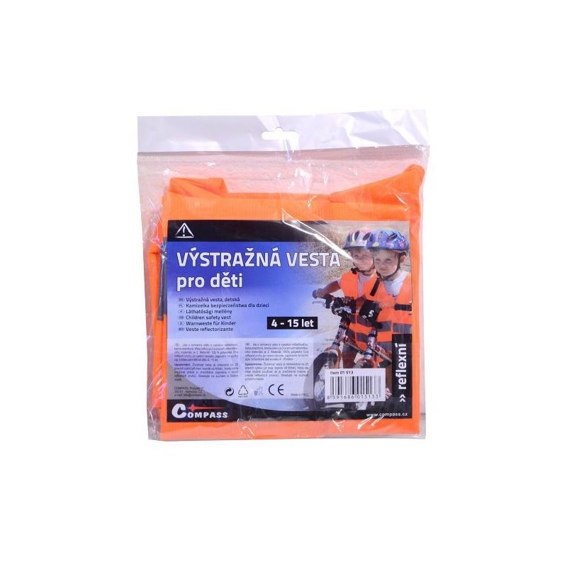 Warnweste orange für Kinder