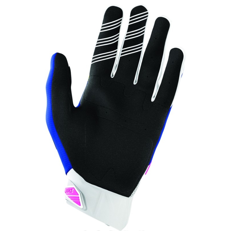Kinder Motocross Handschuhe Shot Devo Storm blau-gelb-weiß-rosa Ausverkauf