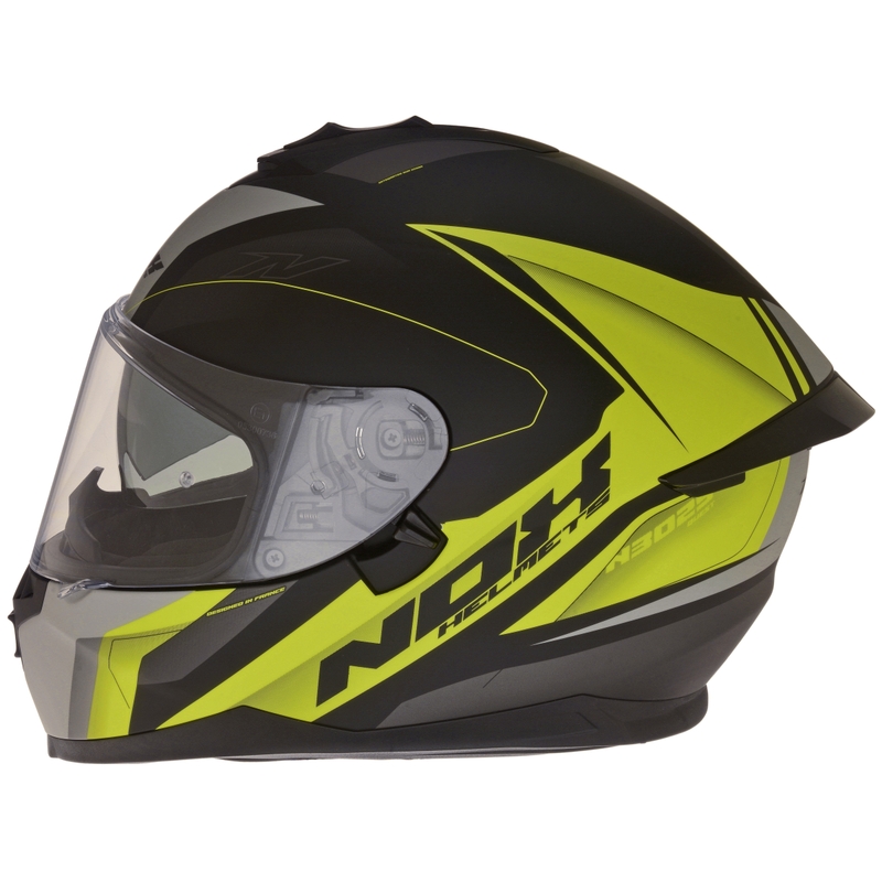 Integral Motorradhelm NOX N302S Quest schwarz-grau-gelb Ausverkauf