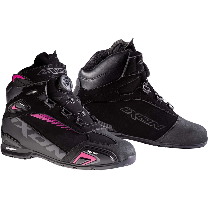 Damen Motorradstiefel IXON Bull WP schwarz und rosa - Klasse II