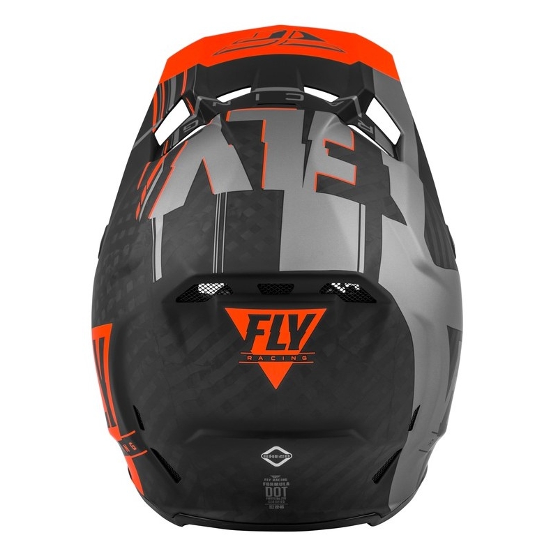 Motocross Helm FLY Racing Formula Vector schwarz-grau-orange