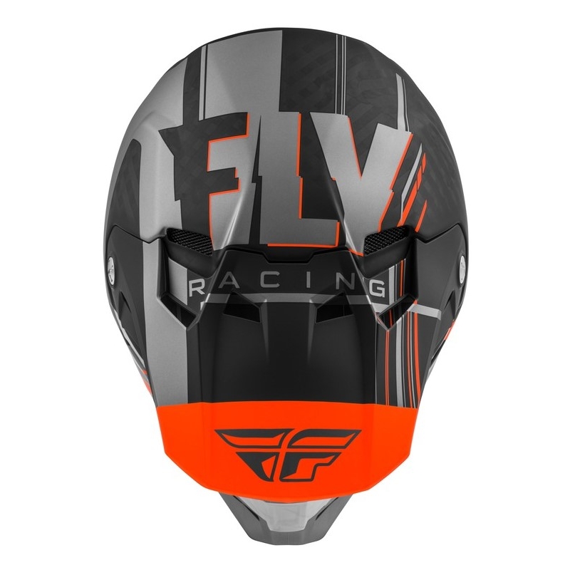 Motocross Helm FLY Racing Formula Vector schwarz-grau-orange