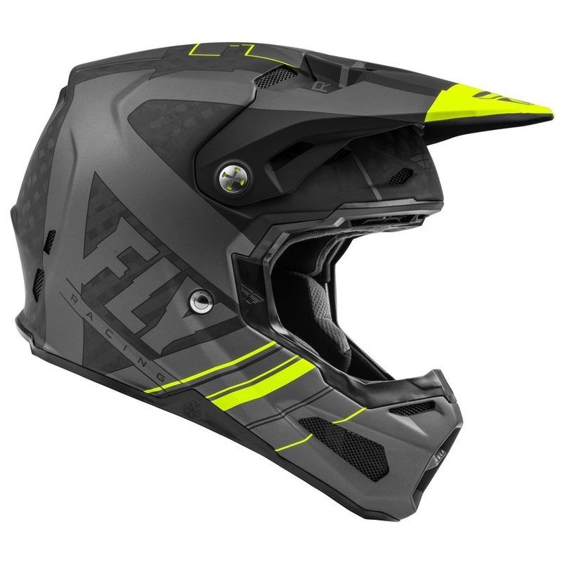 Motocross-Helm FLY Racing Formula Vector schwarz-grau-fluo gelb