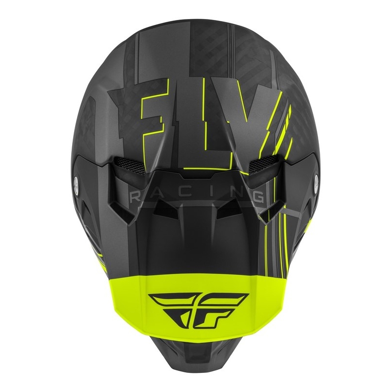 Motocross-Helm FLY Racing Formula Vector schwarz-grau-fluo gelb