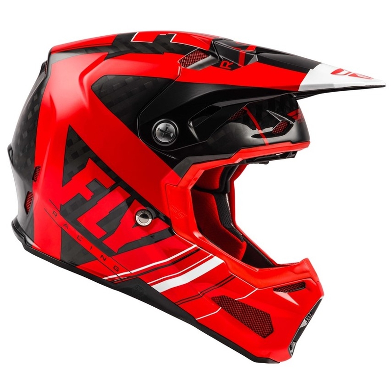 Motocross Helm FLY Racing Formula Vector schwarz-weiß-rot