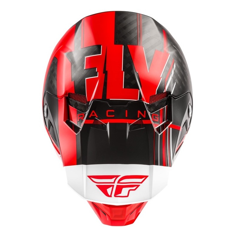 Motocross Helm FLY Racing Formula Vector schwarz-weiß-rot