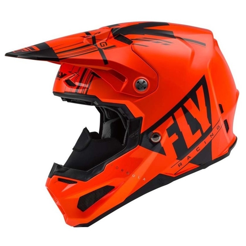 Motocross Helm FLY Racing Formula Vector schwarz-fluor orange