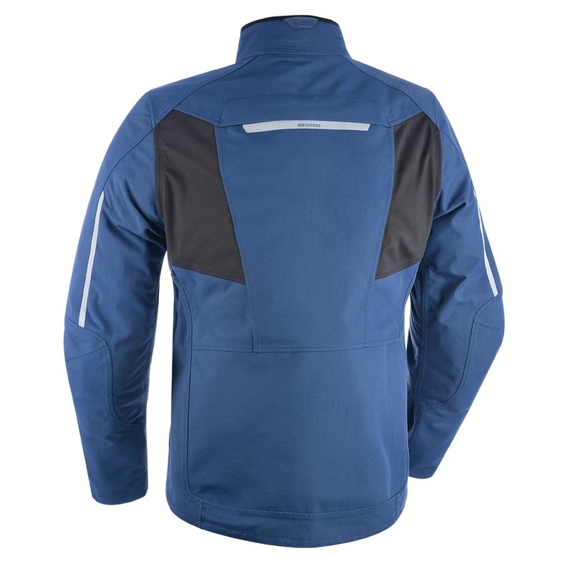 Oxford Advanced Hinterland Blau-Schwarz Motorradjacke Ausverkauf