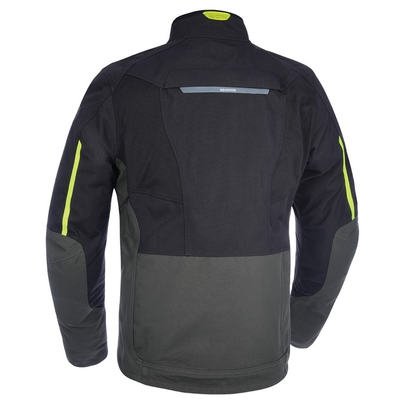 Oxford Advanced Hinterland schwarz-grau-fluo gelb Motorradjacke