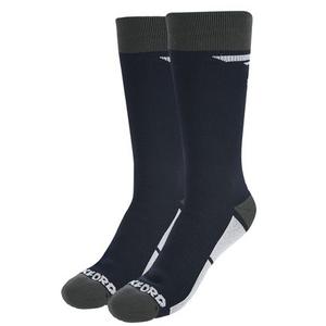 Wasserdichte Oxford-Socken mit Klimamembran schwarz