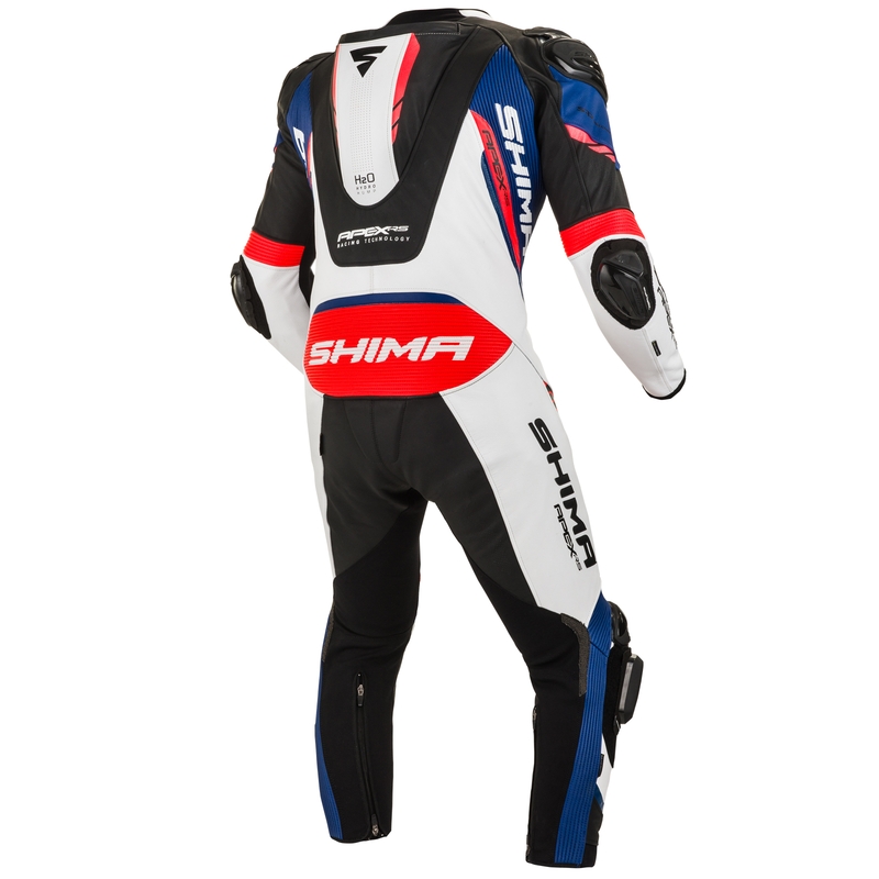 Einteilige Latzhose Shima Apex RS schwarz-weiß-blau-fluorrot sale Ausverkauf