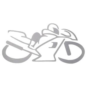 Aufkleber Silhouette Fahrrad silber