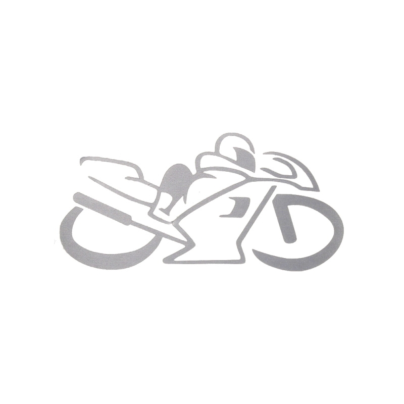 Aufkleber Silhouette Fahrrad silber