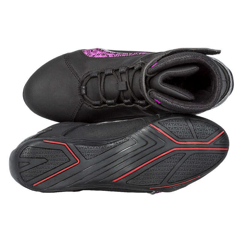 Kore Velcro 2.0 Motorradstiefel für Frauen Schwarz und Lila