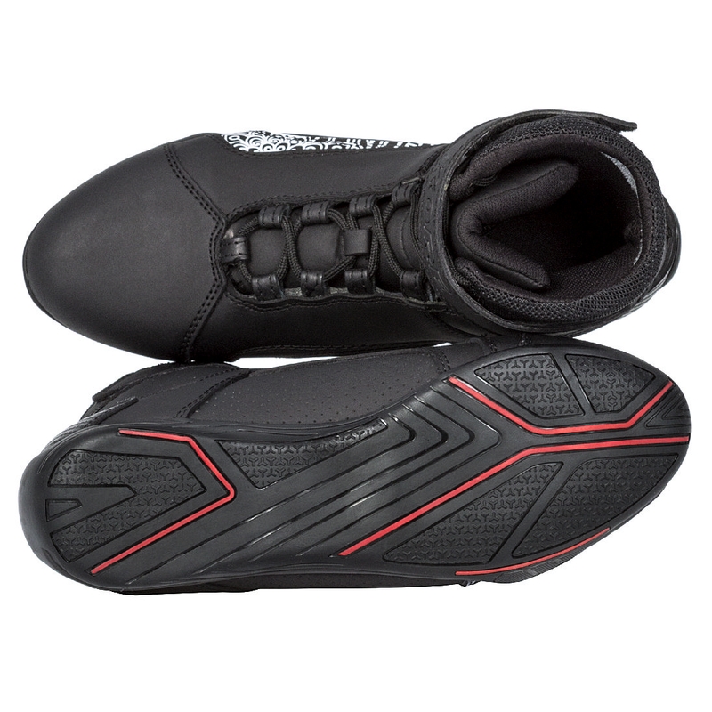 Kore Velcro 2.0 Motorradstiefel für Frauen in Schwarz und Weiß