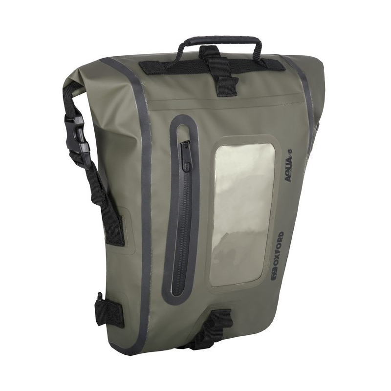 Tankrucksack für Motorrad Oxford Aqua M8 schwarz-khaki grün