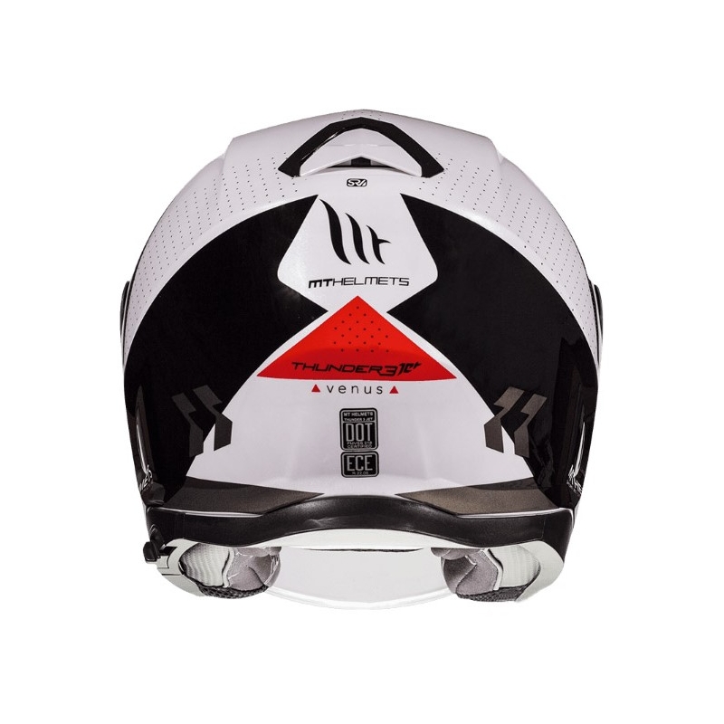 Offener Motorradhelm MT Thunder 3 SV Venus schwarz-weiß-rot - Qualität II