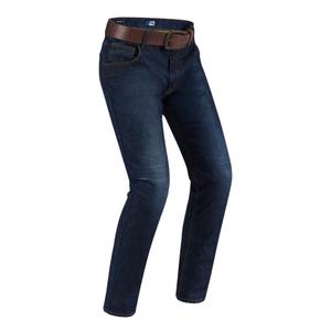 PMJ Deux Dunkelblau Cropped Motorrad Jeans