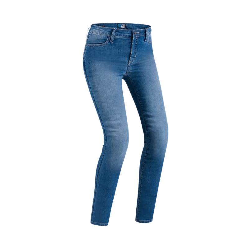 PMJ Skinny Blaue Motorradjeans für Frauen Ausverkauf
