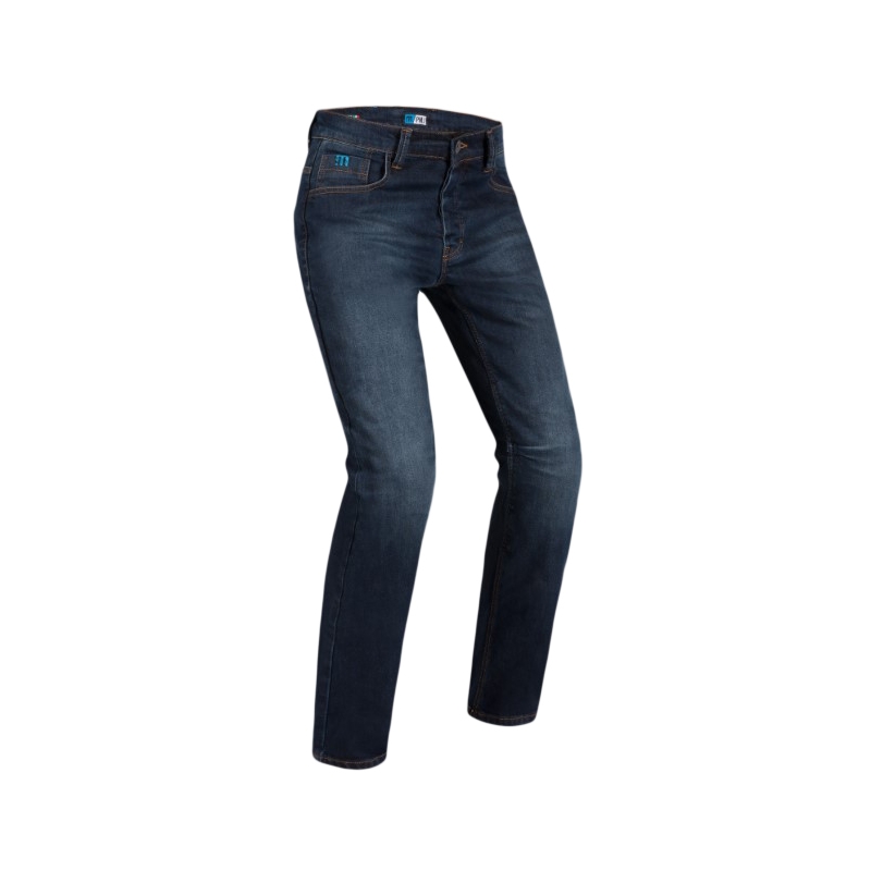 PMJ Voyager Blaue beschnittene Motorradjeans