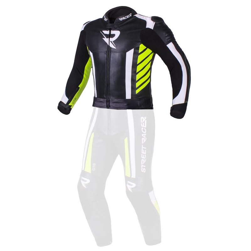 Men's Street Racer GT6 Jacke schwarz-weiß-fluo gelb Ausverkauf