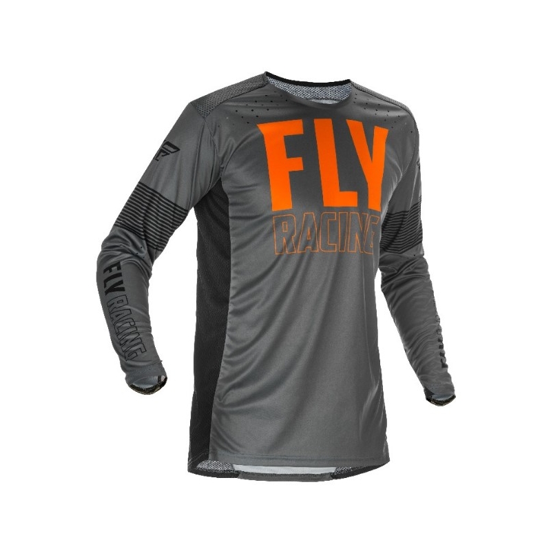 Motocross-Trikot FLY Racing Lite 2021 grau-orange-schwarz