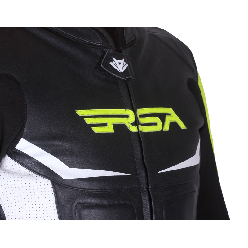 RSA Blade schwarz-weiß-fluorgelber Herrenoverall Ausverkauf