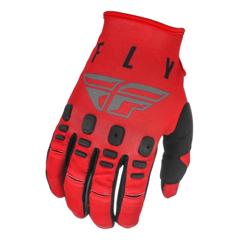 Motocross-Handschuhe FLY Racing Kinetic K121 rot-grau-schwarz