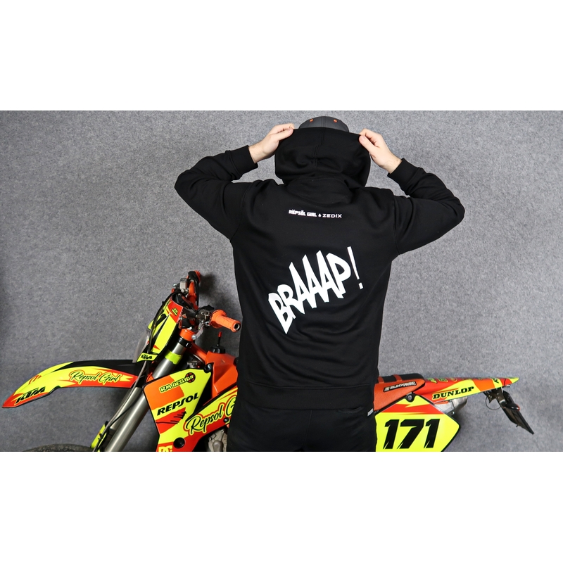 Herren-Kapuzenpullover SUPERMOTO schwarz