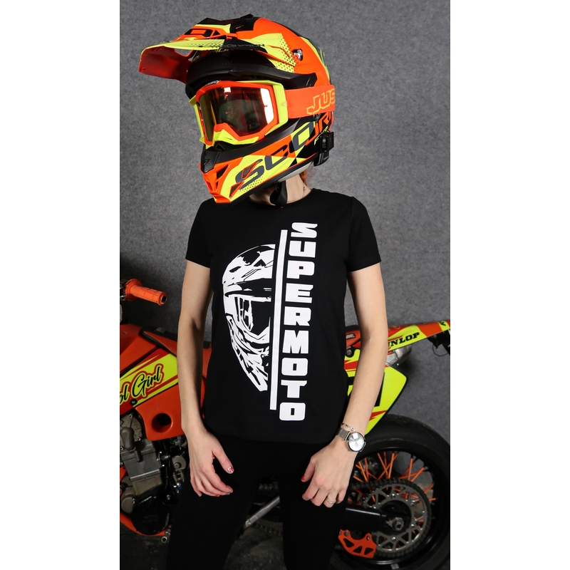 Damen-T-Shirt SUPERMOTO schwarz
