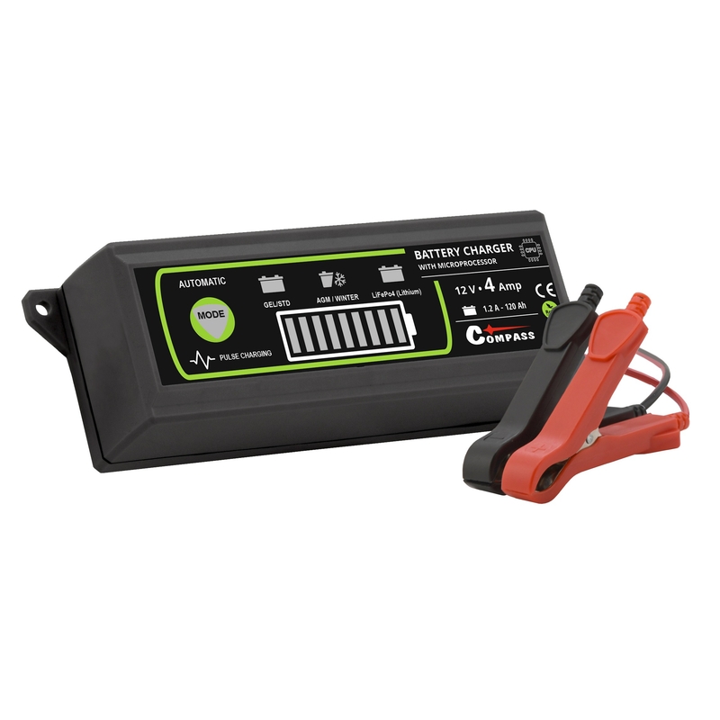 Batterieladegerät 12V 4Amp PB/GEL/AGM/LiFePO4