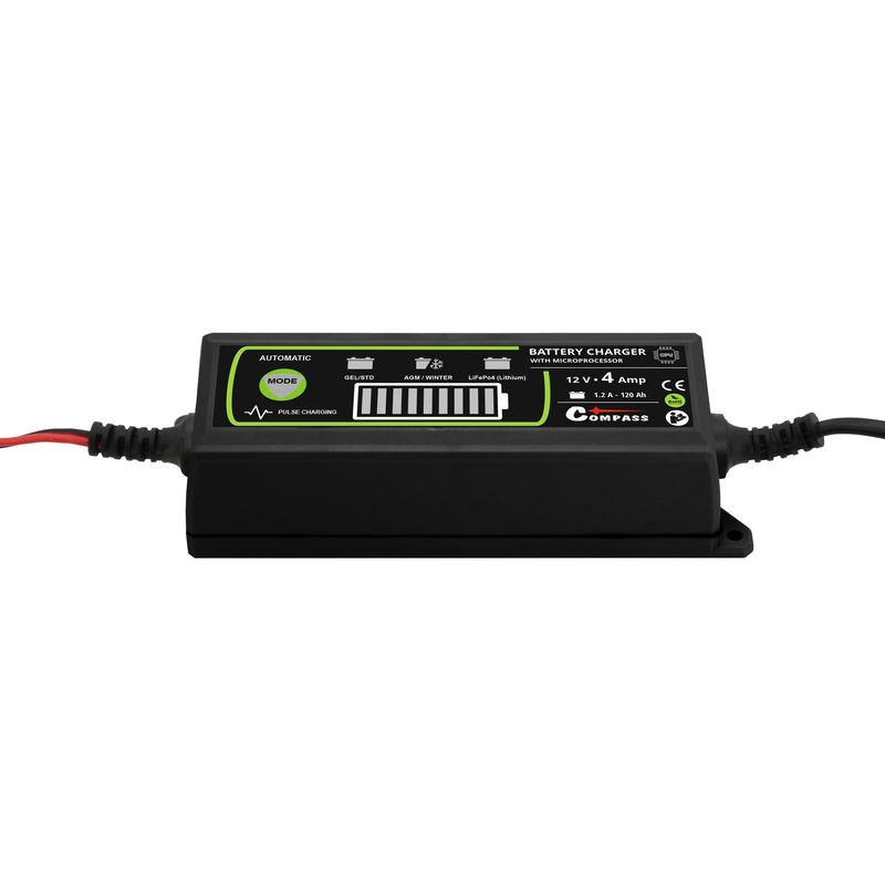 Batterieladegerät 12V 4Amp PB/GEL/AGM/LiFePO4