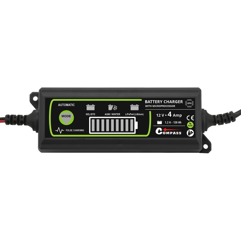 Batterieladegerät 12V 4Amp PB/GEL/AGM/LiFePO4