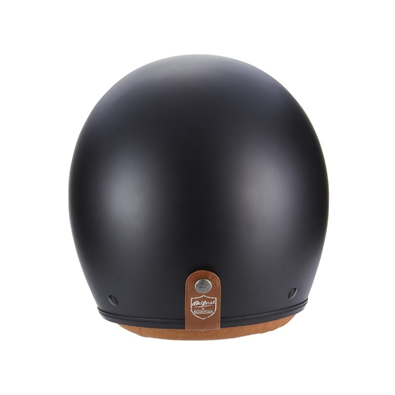 Offener Motorradhelm Scorpion Belfast Luxe Schwarz Ausverkauf