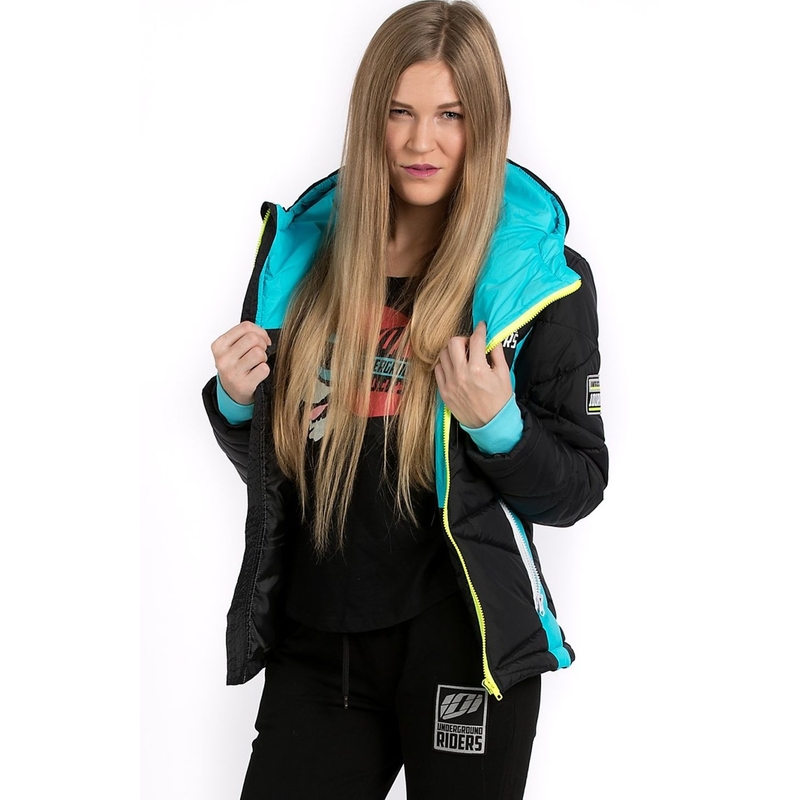 Women's 101 Riders Defrost Jacket schwarz-blau-fluo gelb