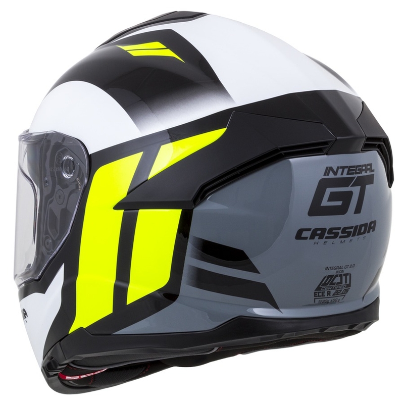 Integralhelm Cassida Integral GT 2.0 Ikon schwarz-weiß-grau-fluo gelb