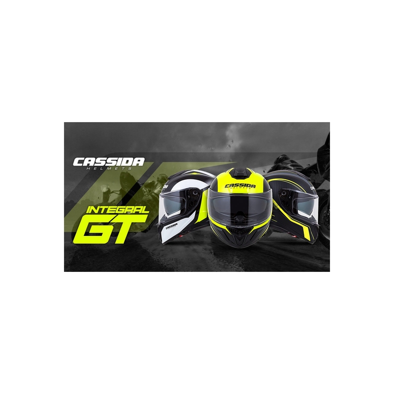 Integralhelm Cassida Integral GT 2.0 Ikon schwarz-weiß-grau-fluo gelb