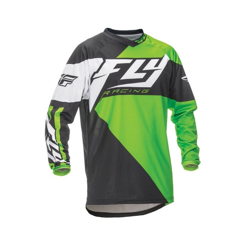 MX Trikot Fly F-16 2016 grün-schwarz-weiß Ausverkauf