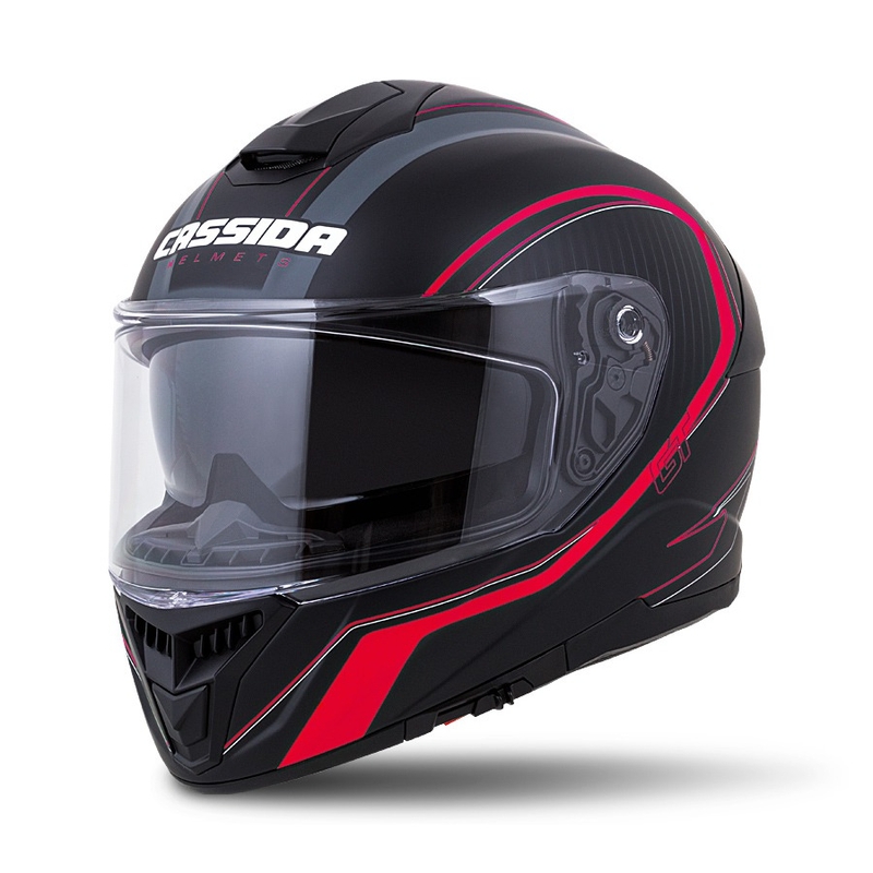 Integralhelm Cassida Integral GT 2.0 Reptyl schwarz-grau-fluorrot
